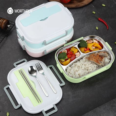 kids bento lunch box stainless steel|microwavable stainless steel lunch box.